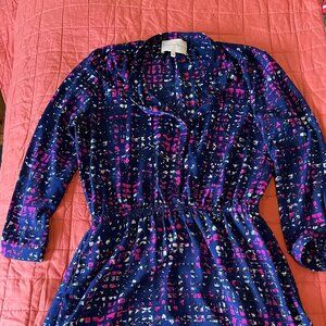 Charles Henry Crepe Shirtdress - L